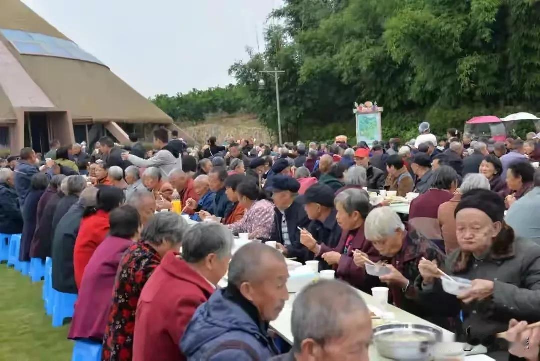 这张图片中可以看到，10月27日金堂县三溪镇岳山社区天府桔橘乡，60岁以上的老年