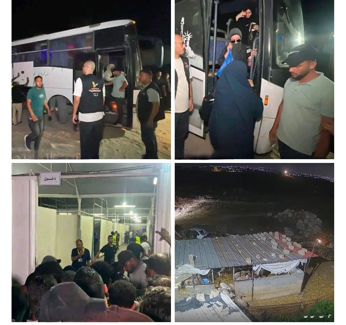 夜间，一批巴勒斯坦人从埃及返回加沙地区。 ​​​

巴勒斯坦加沙地区，一名不满9