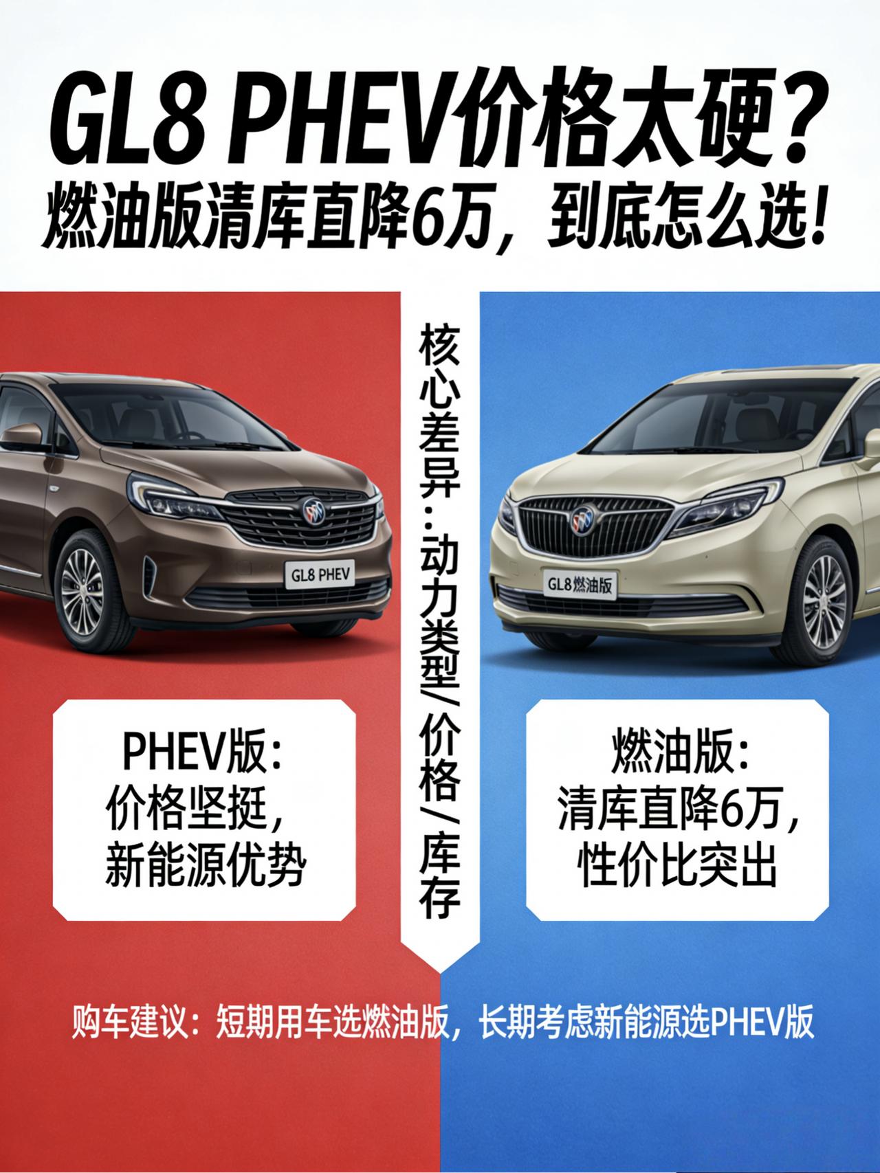 GL8 PHEV价格太硬？燃油版清库直降6万，到底怎么选！
最近听说别克GL8的