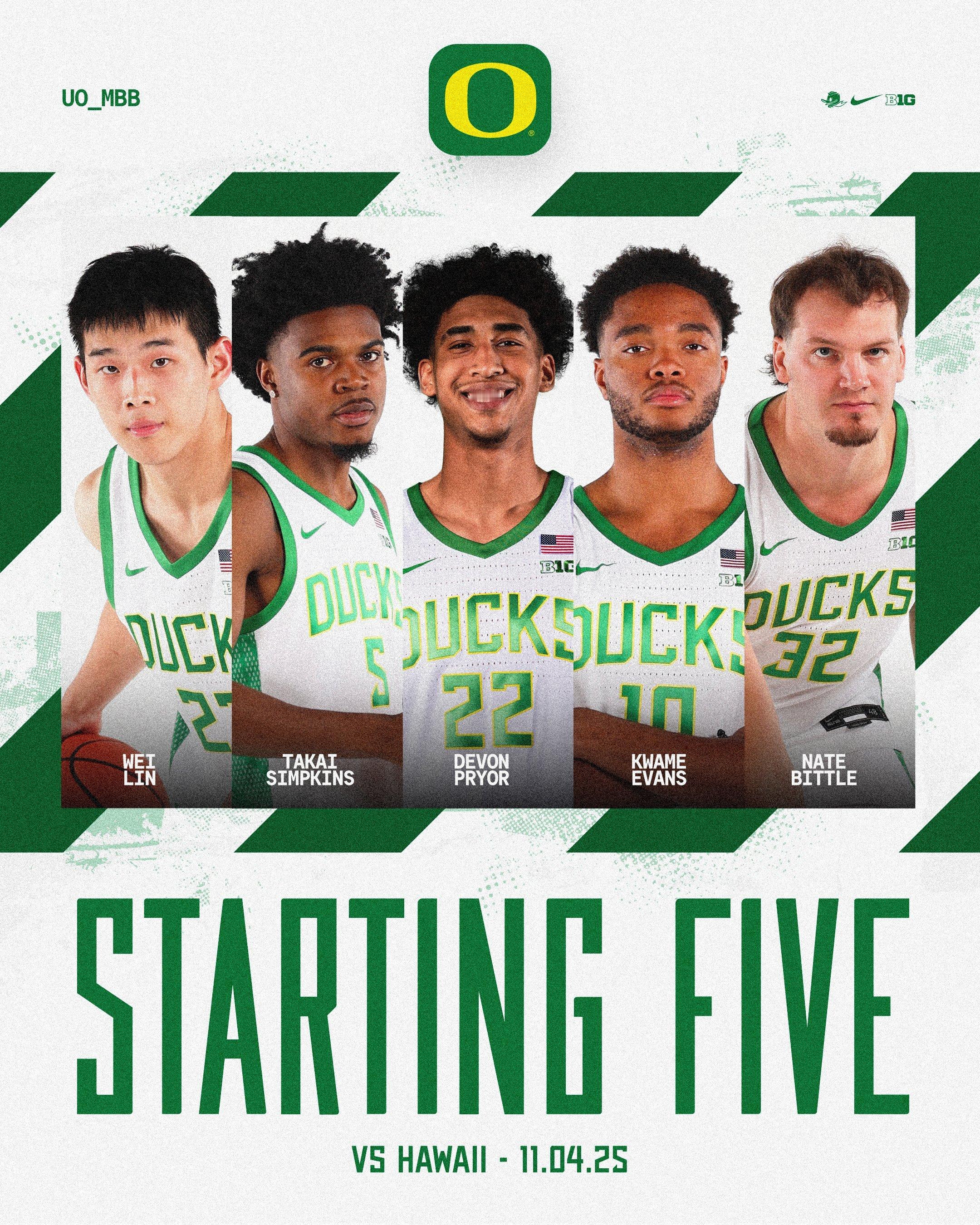 NCAA 林葳正赛首秀，首发登场！林葳加盟俄勒冈大学 ​​​