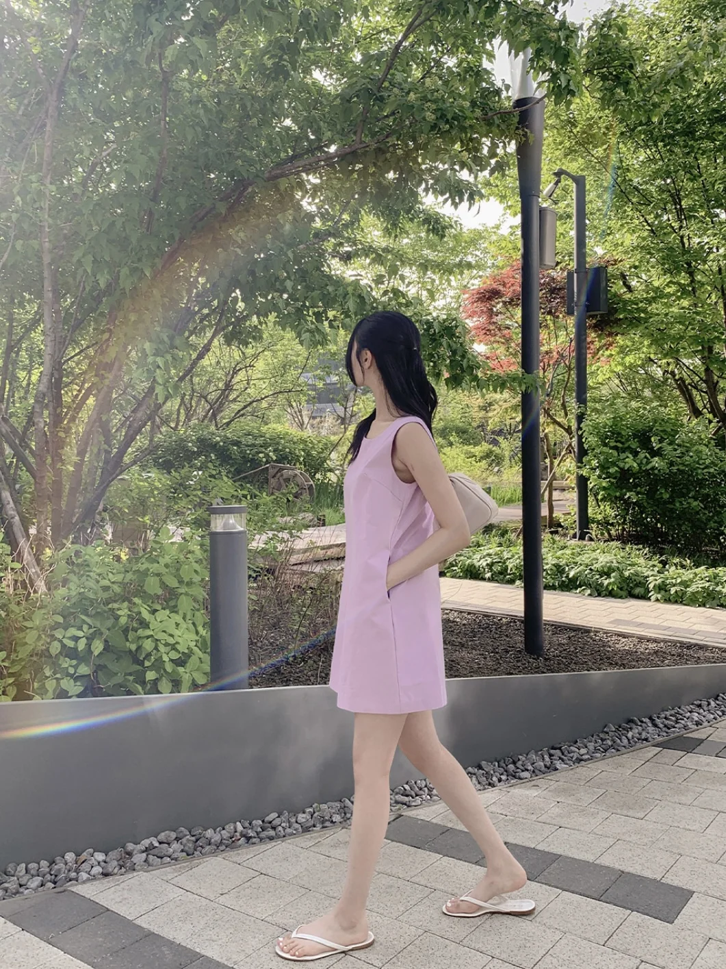 粉嫩少女感🇰🇷韩国背心连衣裙