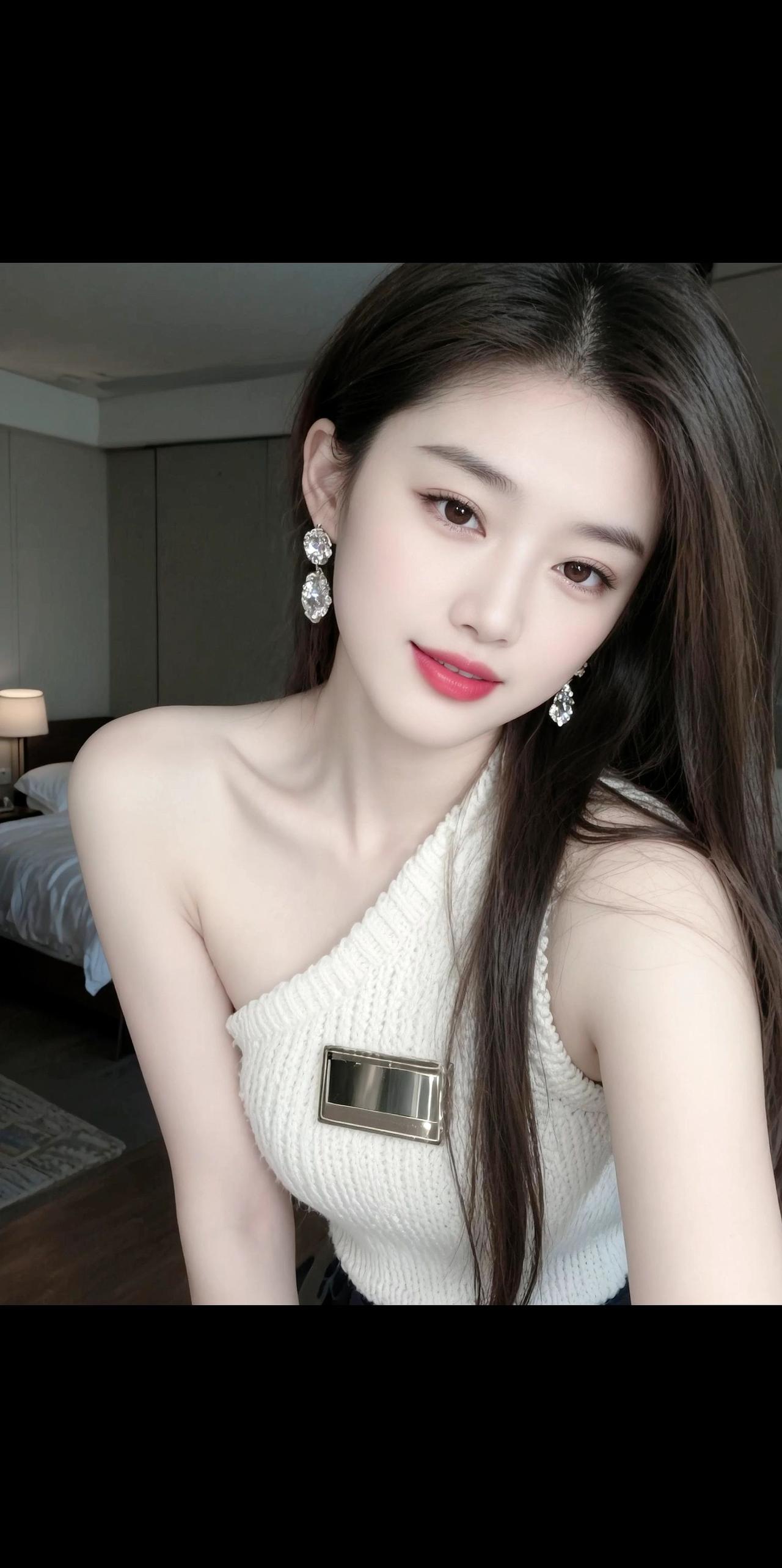 AI单肩甜系自拍 抖音ai创作