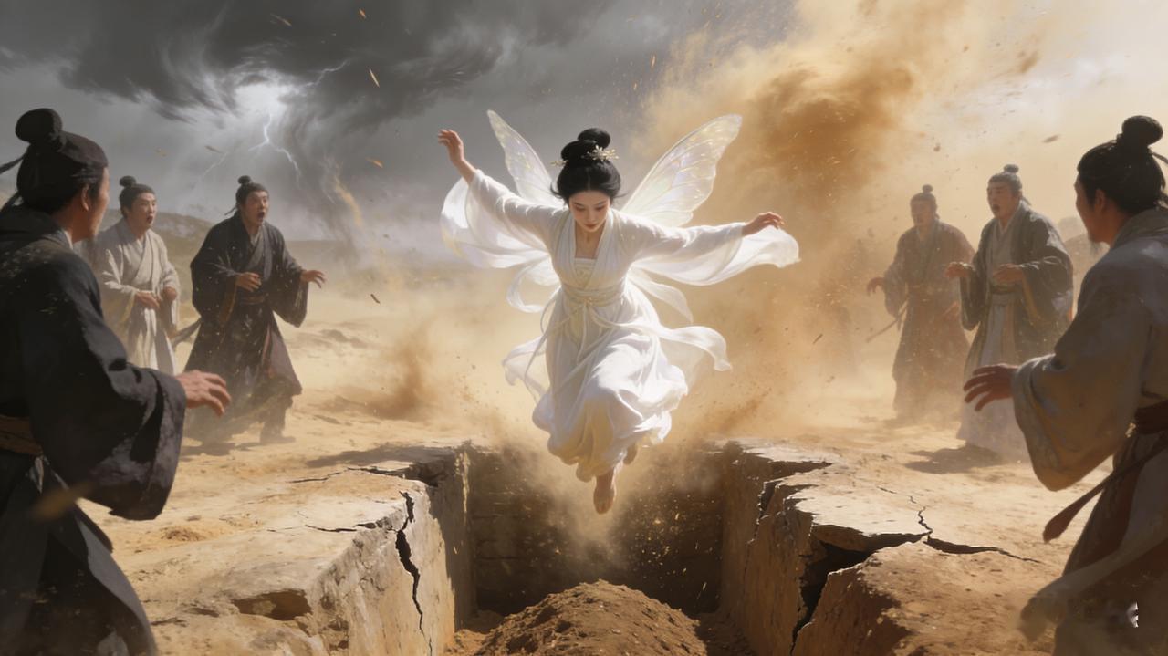 坟头裂开的那一刻
我哭碎了心
 
是谁说，有情人终成眷属？
 
祝英台一身红嫁衣