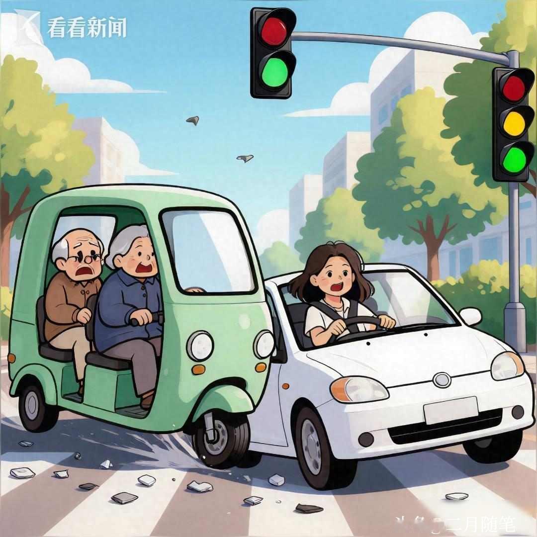 七旬夫妇，
骑“老头乐”闯红灯，
被撞骨折索赔70多万！

上海一对七旬夫妇，