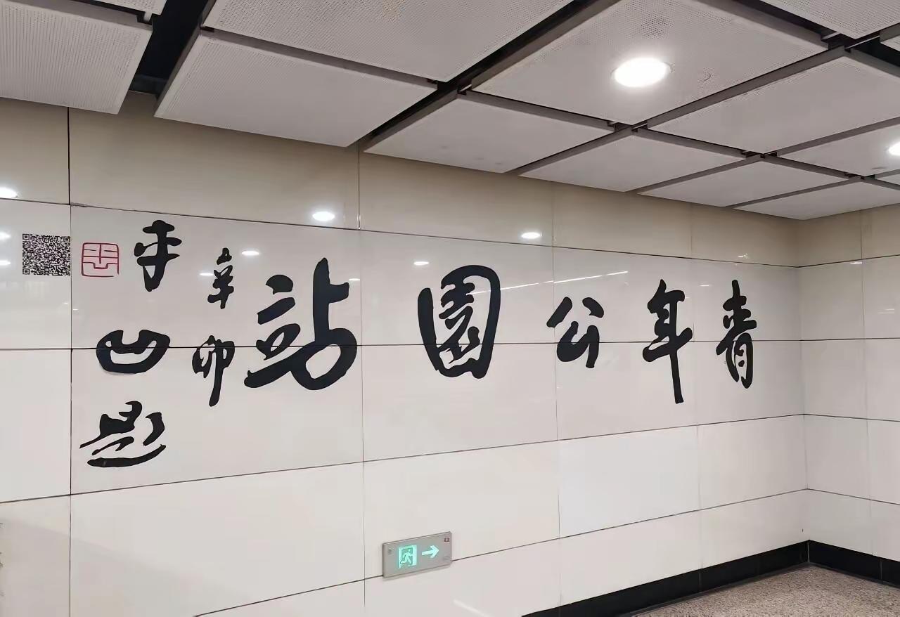这样的字也能作为地铁站名？地铁站名应该让书法家书写，而不应该让名人书写，字是要给
