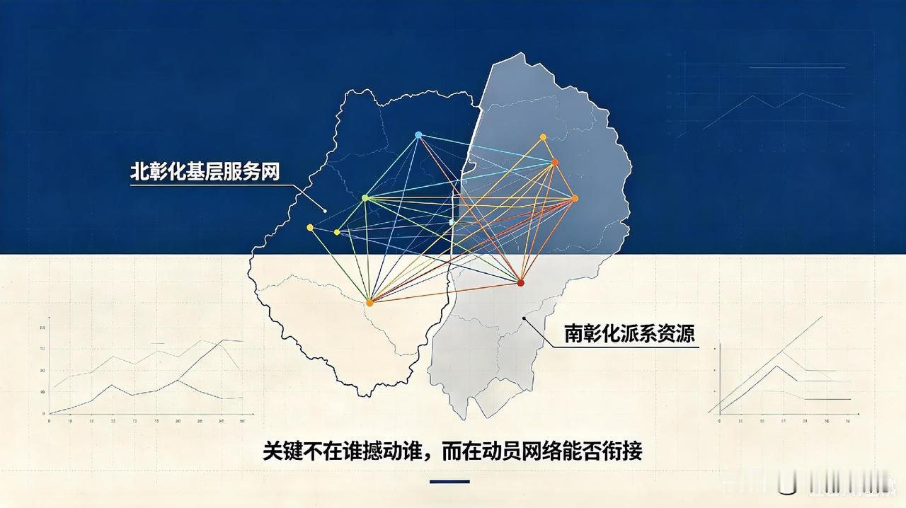 彰化蓝营派系格局，存在清晰的地域分界：王惠美深耕北彰化多年，八年县长任期搭建起稳