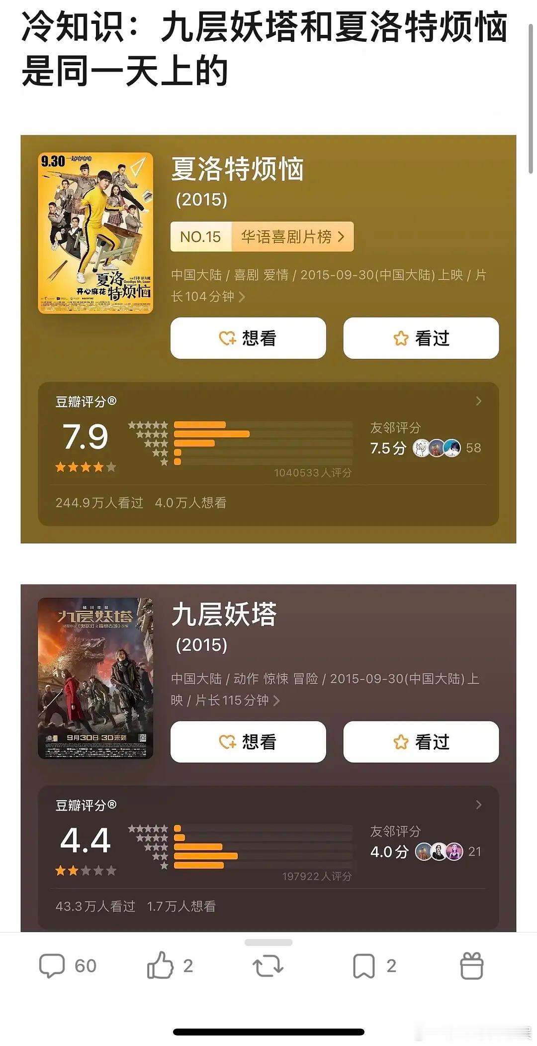 沈腾的作品质量都在下降...还能超越贾玲吗 ​​​