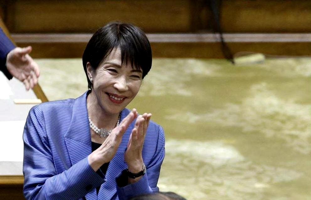 高市早苗称，她对与中国进行对话持开放态度。 ​​​