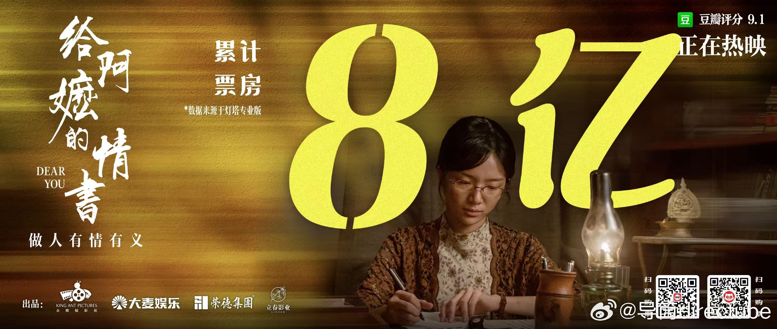 给阿嬷的情书 票房破八亿 