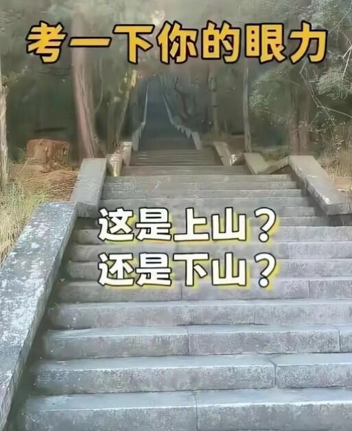 考考你的眼力，请问这是上山还是下山？