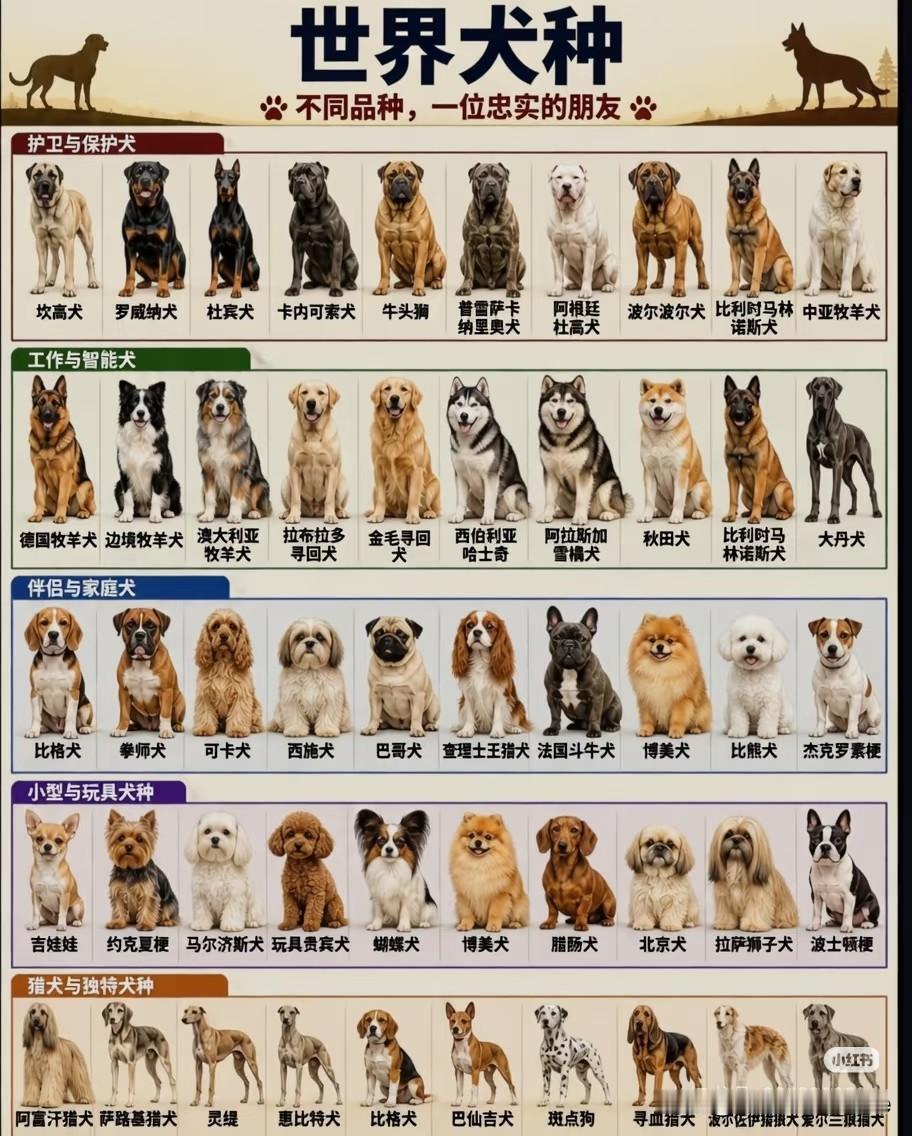 世界犬种一览，你养的是哪个品种？