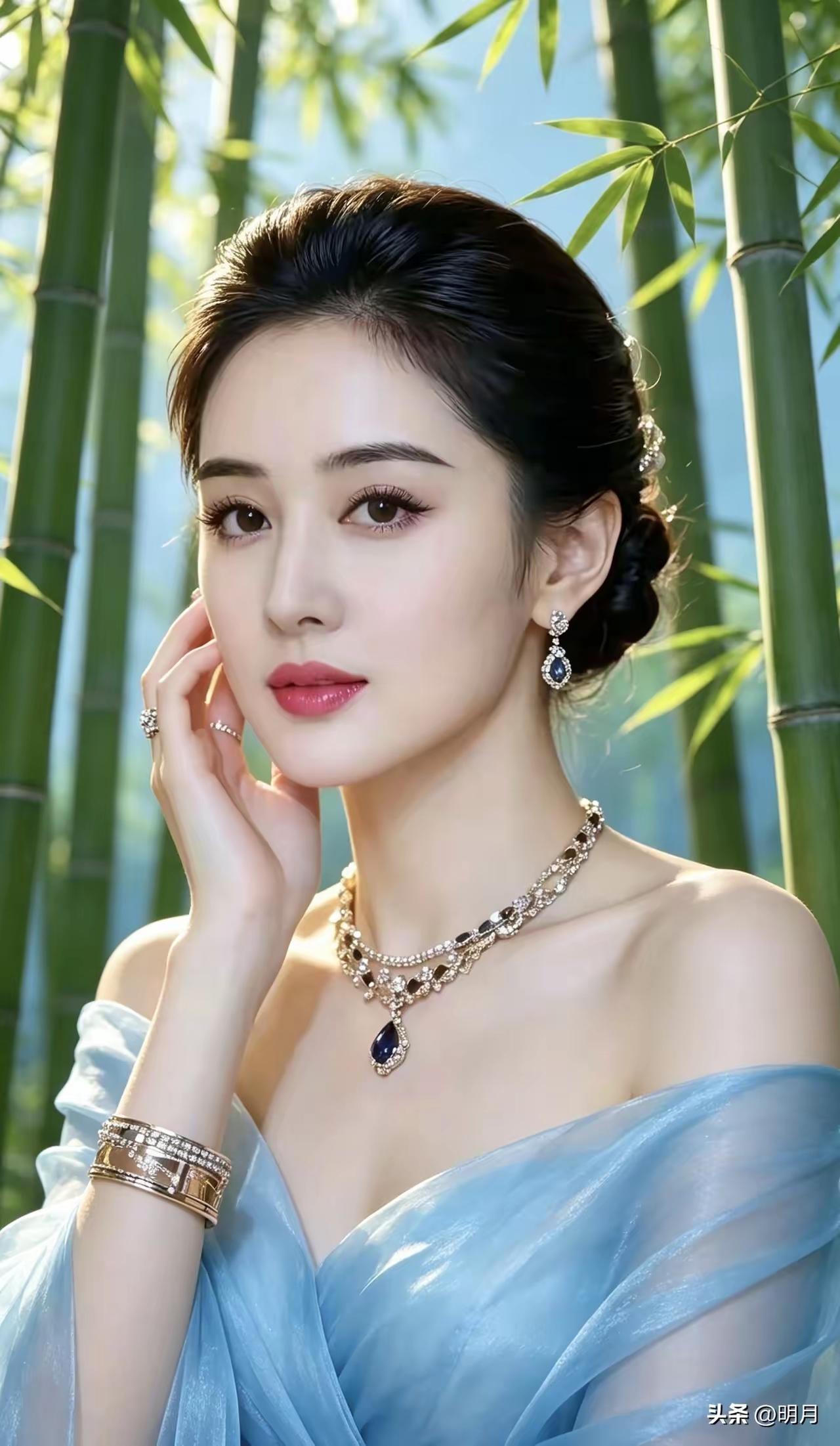 这姑娘打扮得真漂亮！