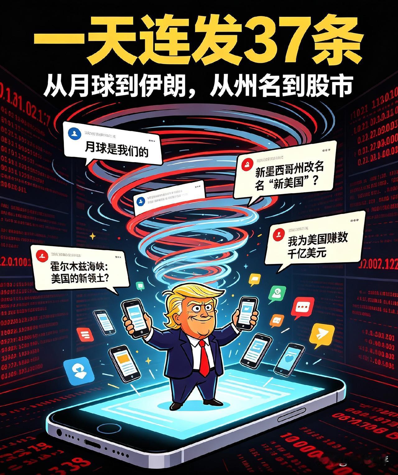 【一天狂发37条！[震惊]老特，你咋啦】
9🈷️7日，这一天可把老特忙坏了！