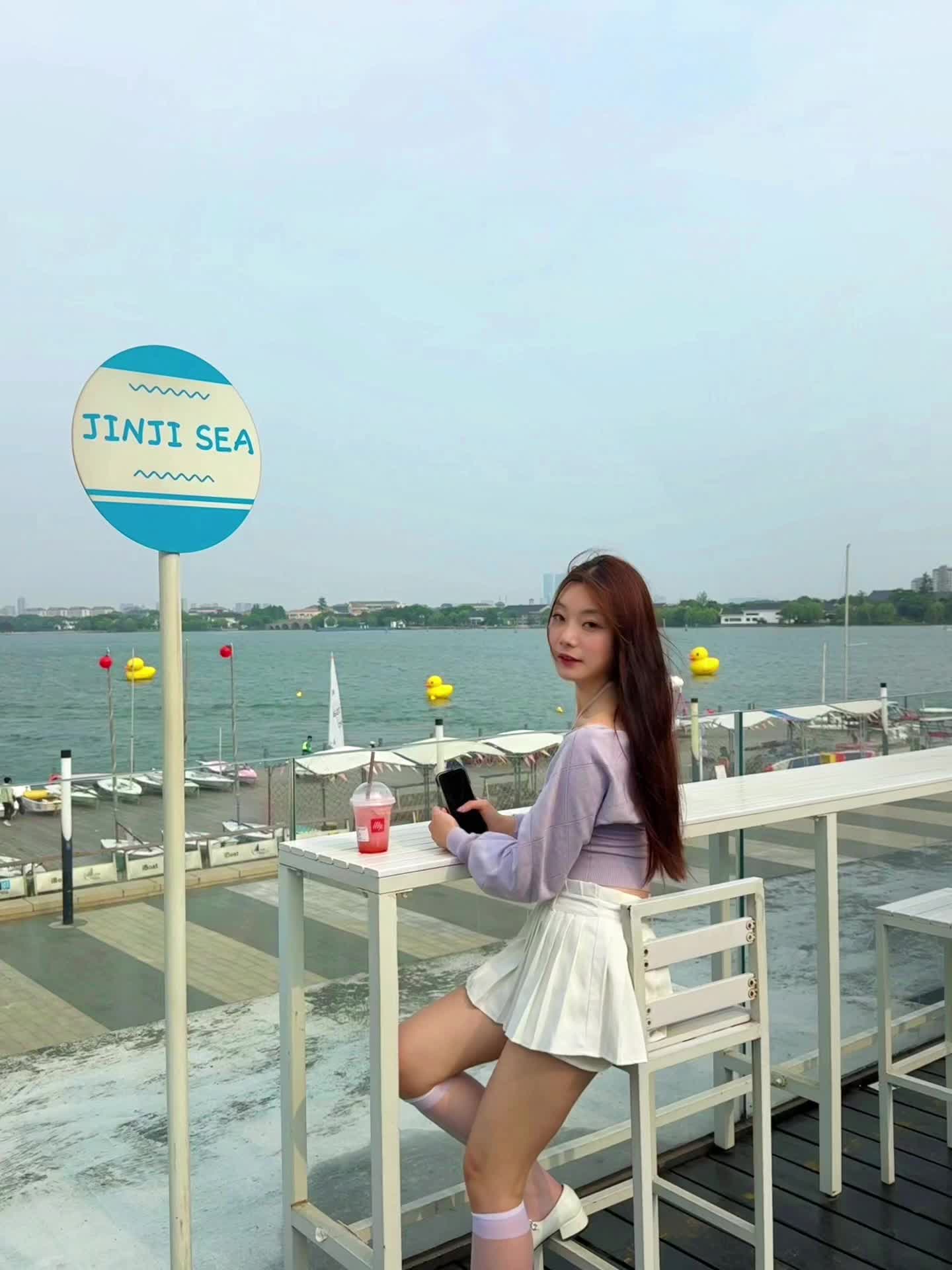 不在济州岛 在苏州金鸡湖看海～