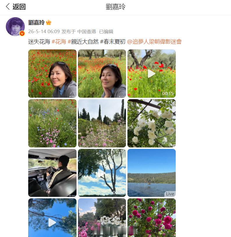 刘嘉玲春日素颜照梁朝伟开着古董车的靓仔司机 只有刘嘉玲能让梁朝伟当司机吧 