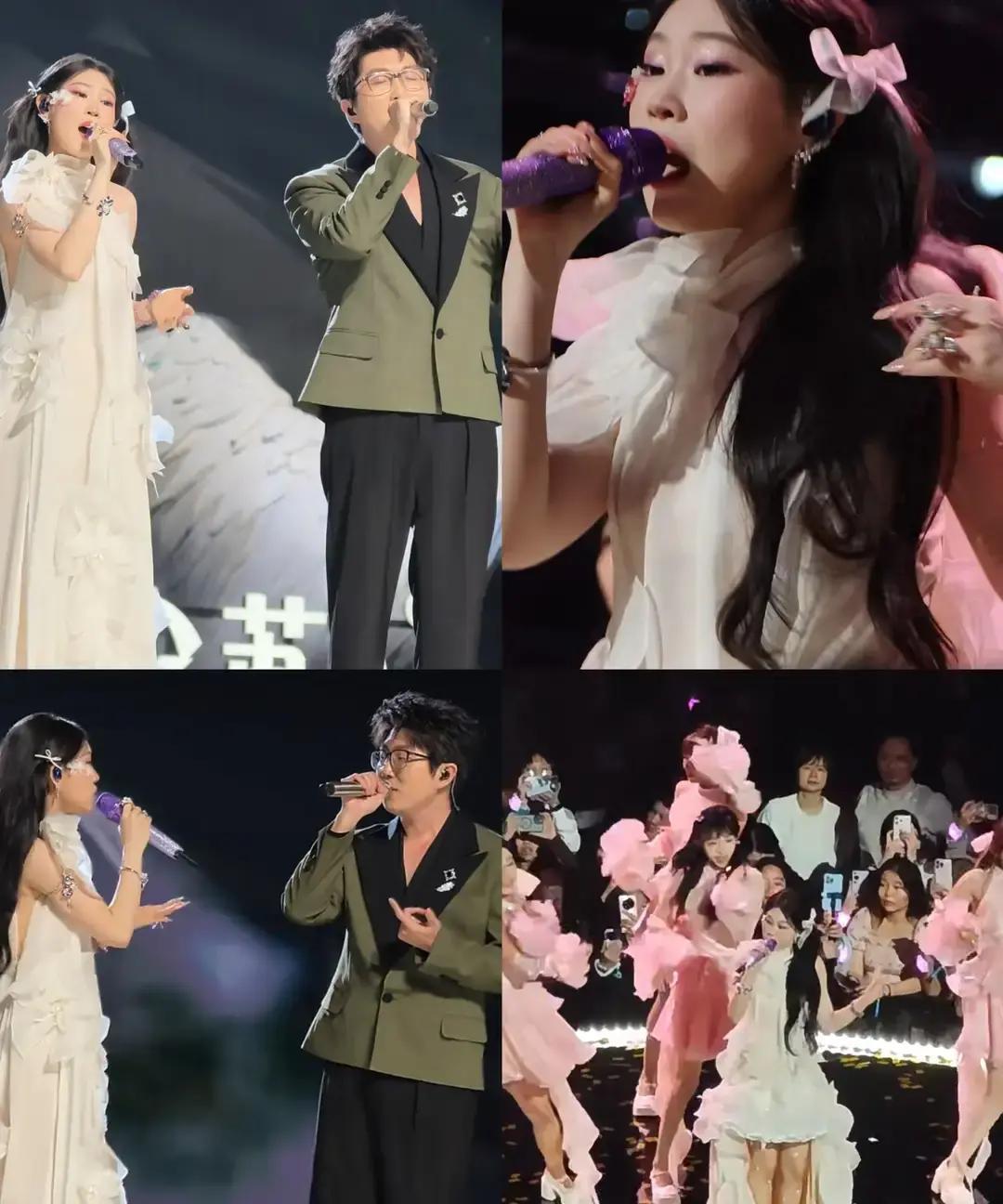 跑调比KTV还狠
 
江苏卫视跨年，小沈阳女儿沈佳润一开口，《不染》直接翻车。音