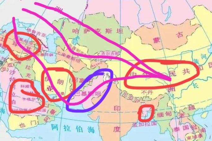 不知不觉中，巴基斯坦周边的地缘关系越来越好了，国际影响越来越大了…
伊朗.孟加拉