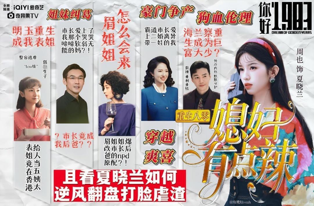 董璇新剧超绝逆袭爽文周也重生后市长成了我后爸你好1983 这剧的剧情梗概就让人想