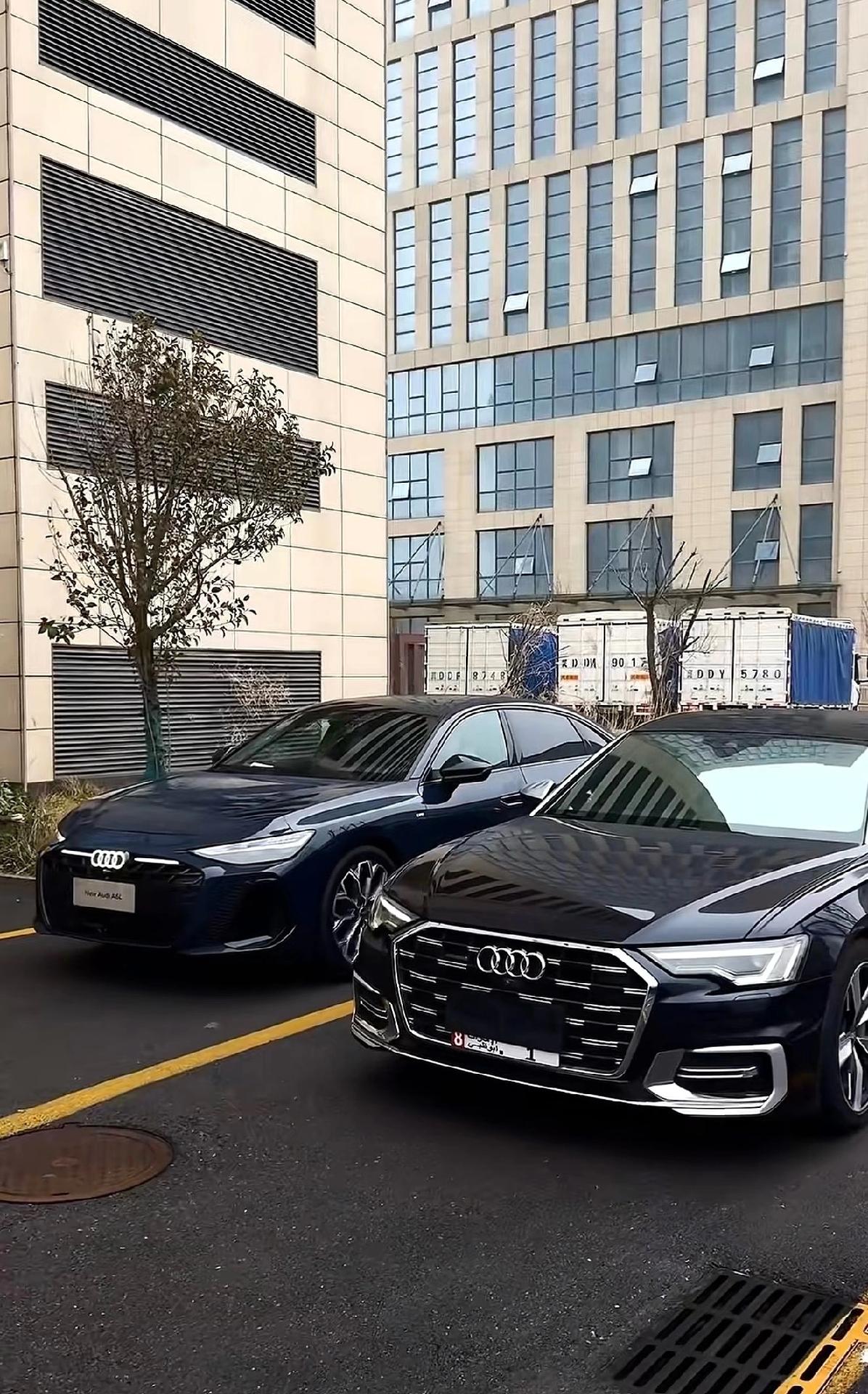 新老a6l外观对比，你更喜欢哪一个？
左边是新款a6l（代号c9）
右边是老款a