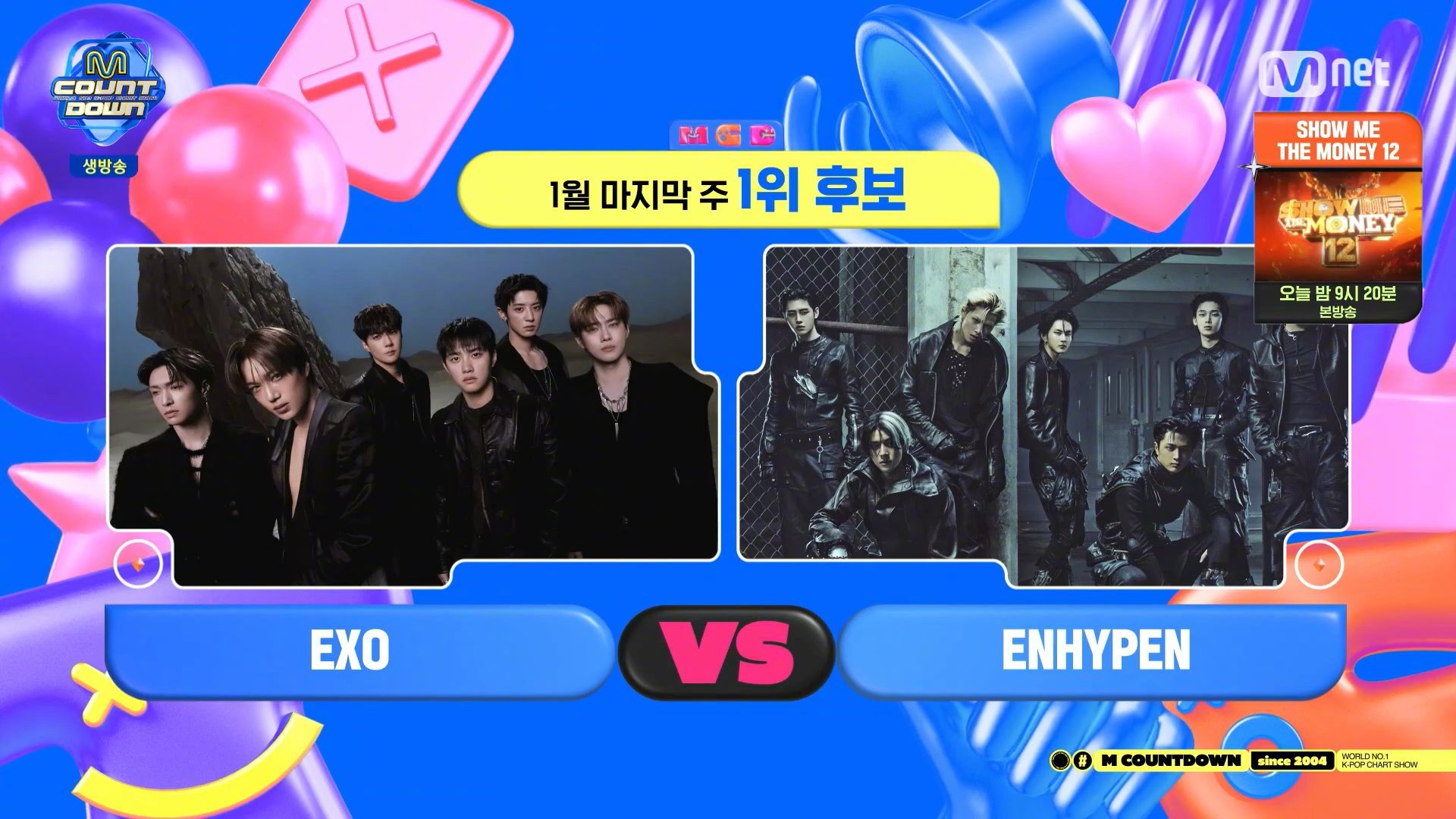 【Mnet】今日《M！CountDown》节目一位候补：exo[超话]ENHYP