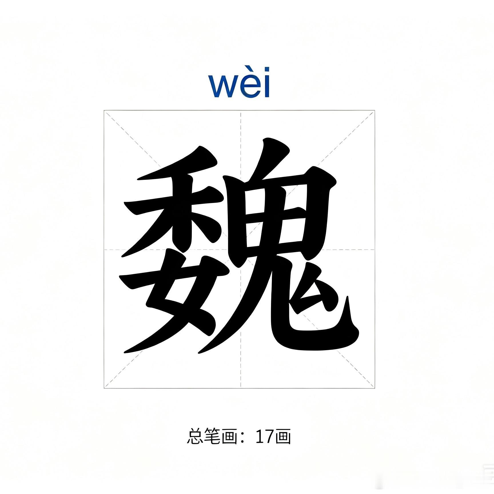 我们魏老师，无论是从拼音字母顺序，还是笔画多少来排序，都没有优势