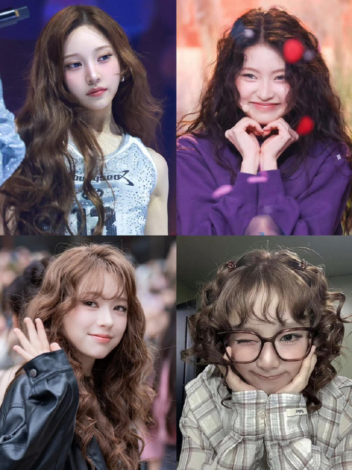 收集一些女爱豆绝美羊毛卷造型 ​​​