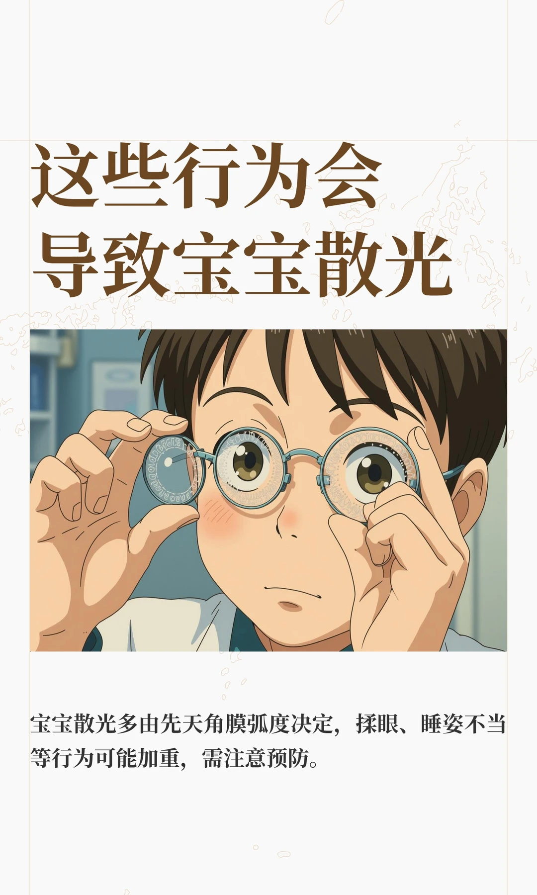 这些行为会导致宝宝散光