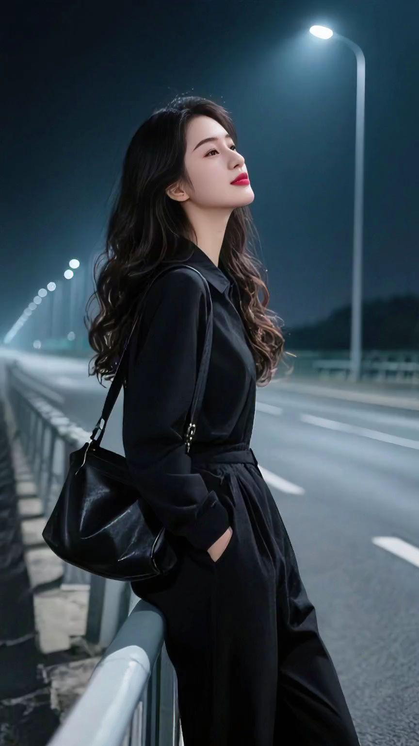 夜景人像 抖音ai创作