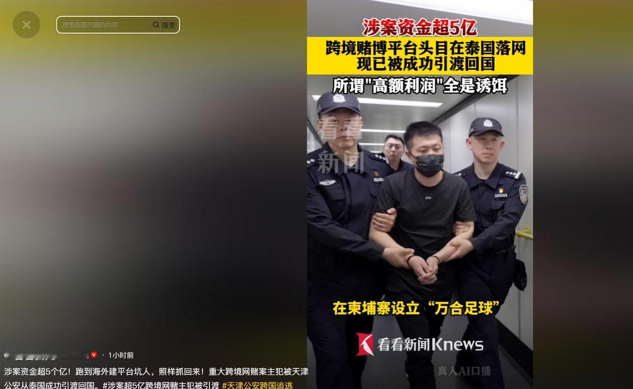 4月29日，躲在境外逍遥法外的主犯黄某凯，被正式从泰国引渡回国，这个操控着“万合