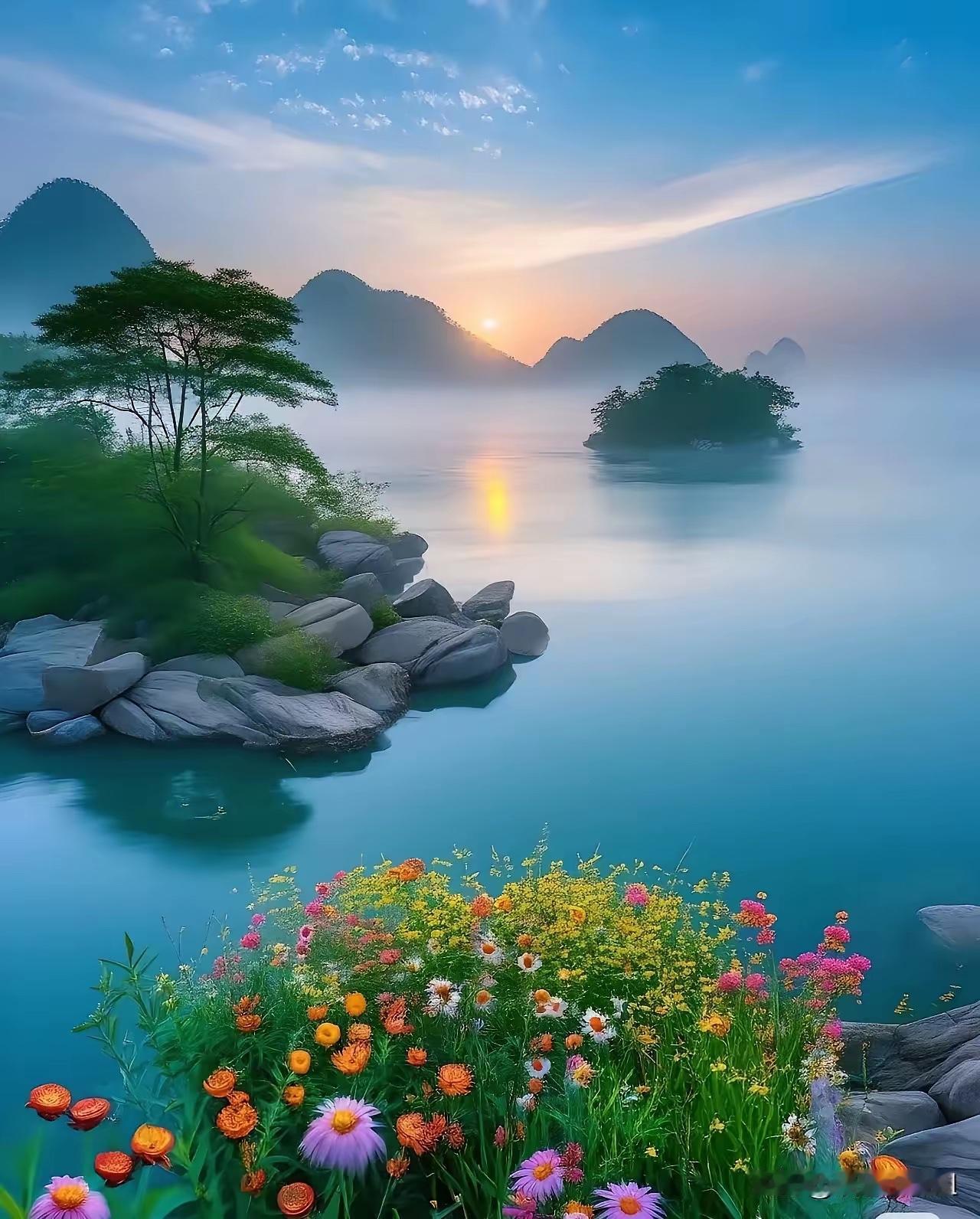 海上无风不起浪，
天空有日就太平。
横批：《无风与有日》