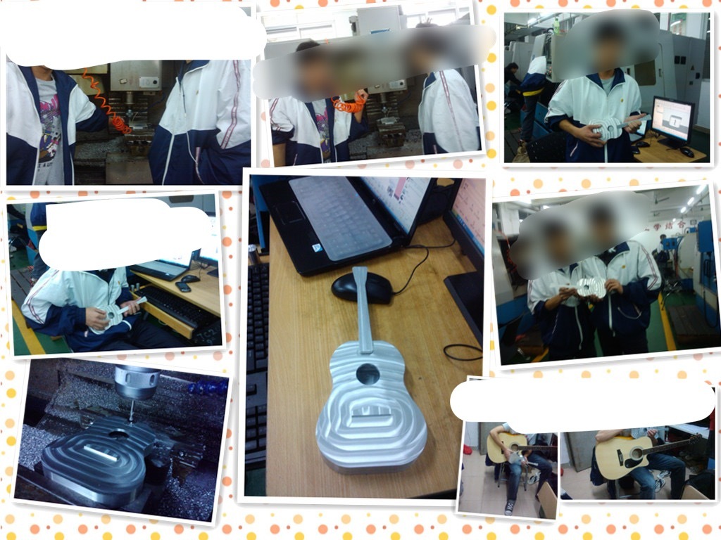 原来我的毕业设计是做了一把吉他CNC 加工出来的，轻轻松松毕业
