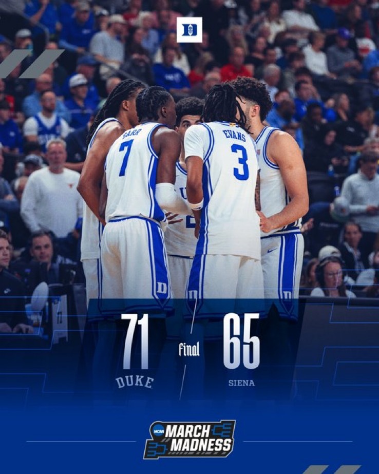 杜克男篮  上半场挖出了本赛季第二大坑，下半场加强防守之后在剩余四分半钟时候由以