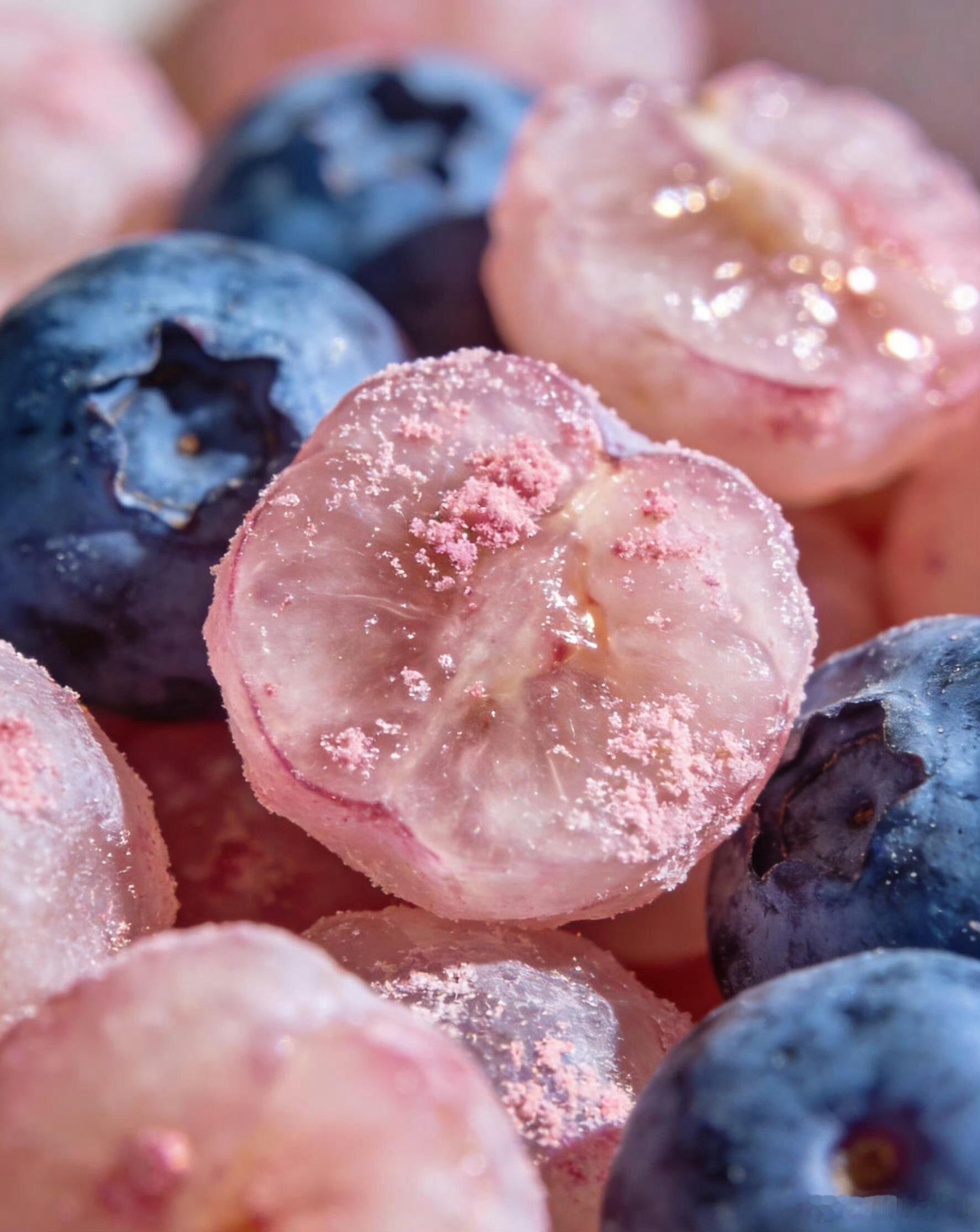粉色蓝莓一颗难求，色素吗？普通蓝莓都没吃明白呢，又出个粉色蓝莓，看起来淡淡的，没