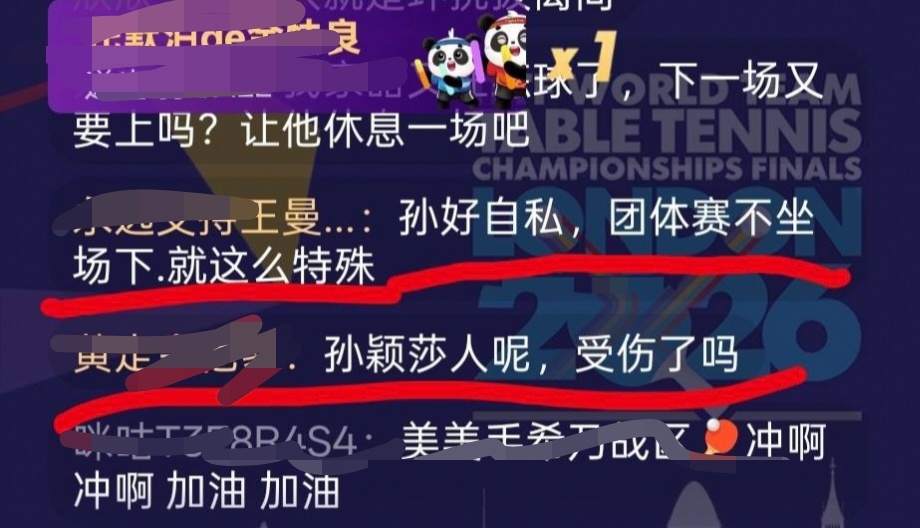 破坏团结的事🐟丝顺手就做了，团体赛盼着国乒主力孙颖莎输zx她伤病，动不动就拿自