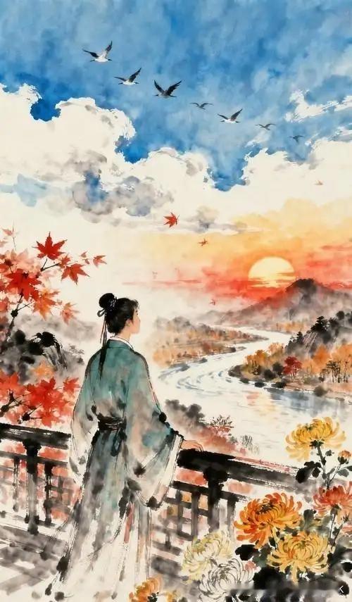 《再过金陵》
——唐·包佶
玉树歌终王气收，
雁行高送石城秋。
江山不管兴亡事，