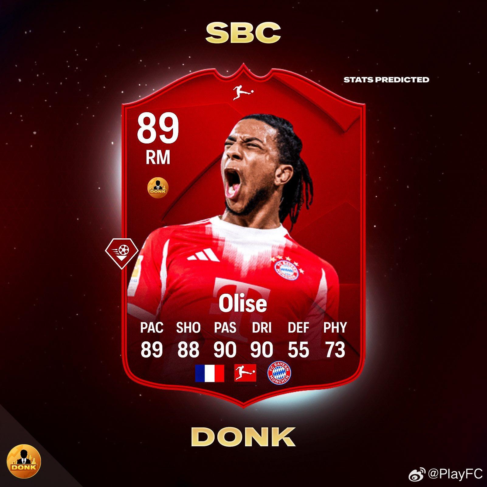 德甲联赛十一月最佳球员奥利塞获选。FC26