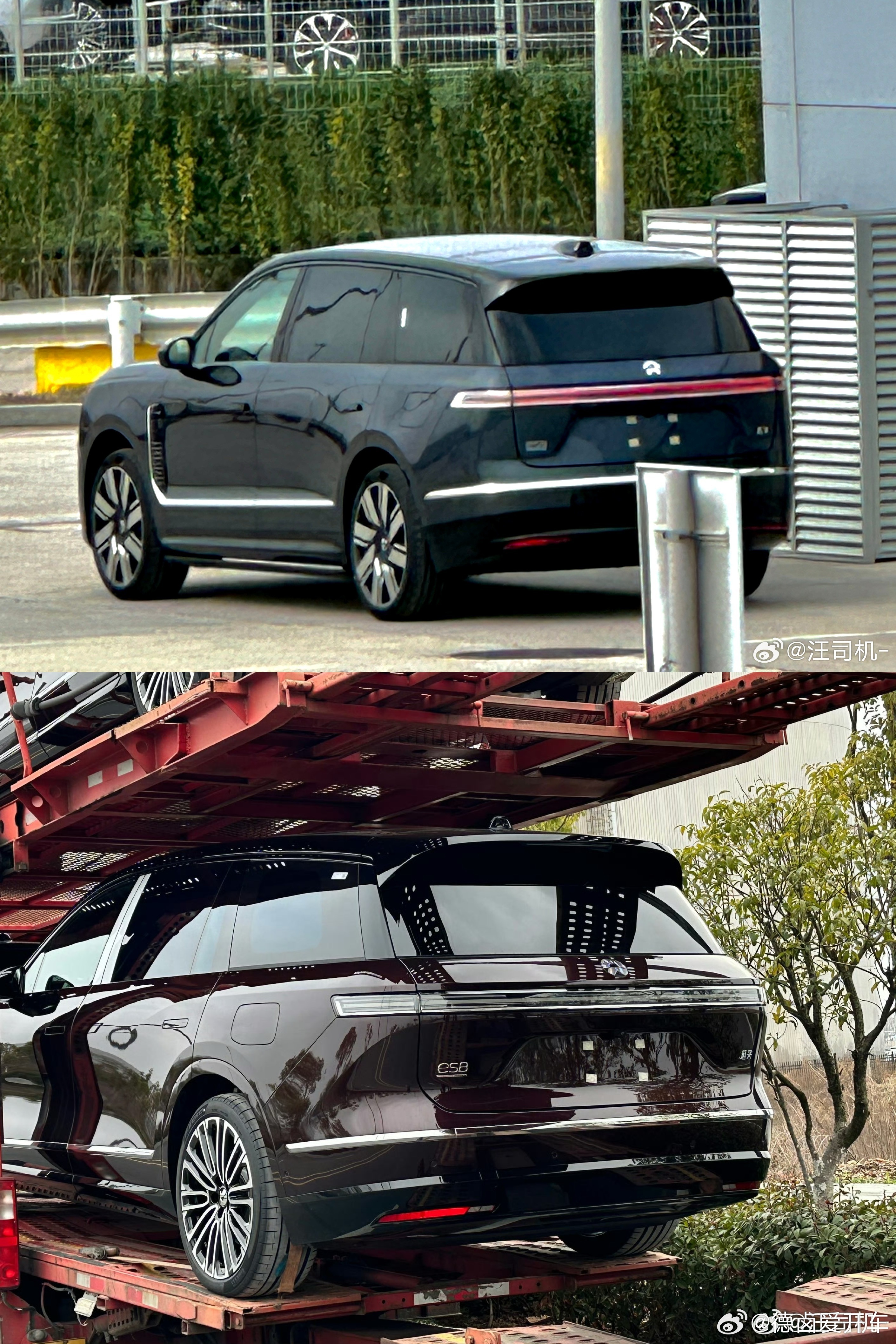全新 ES8 预计会推出这款酒红色车漆，目前蔚来ES9准量产车也已经下线，本月预