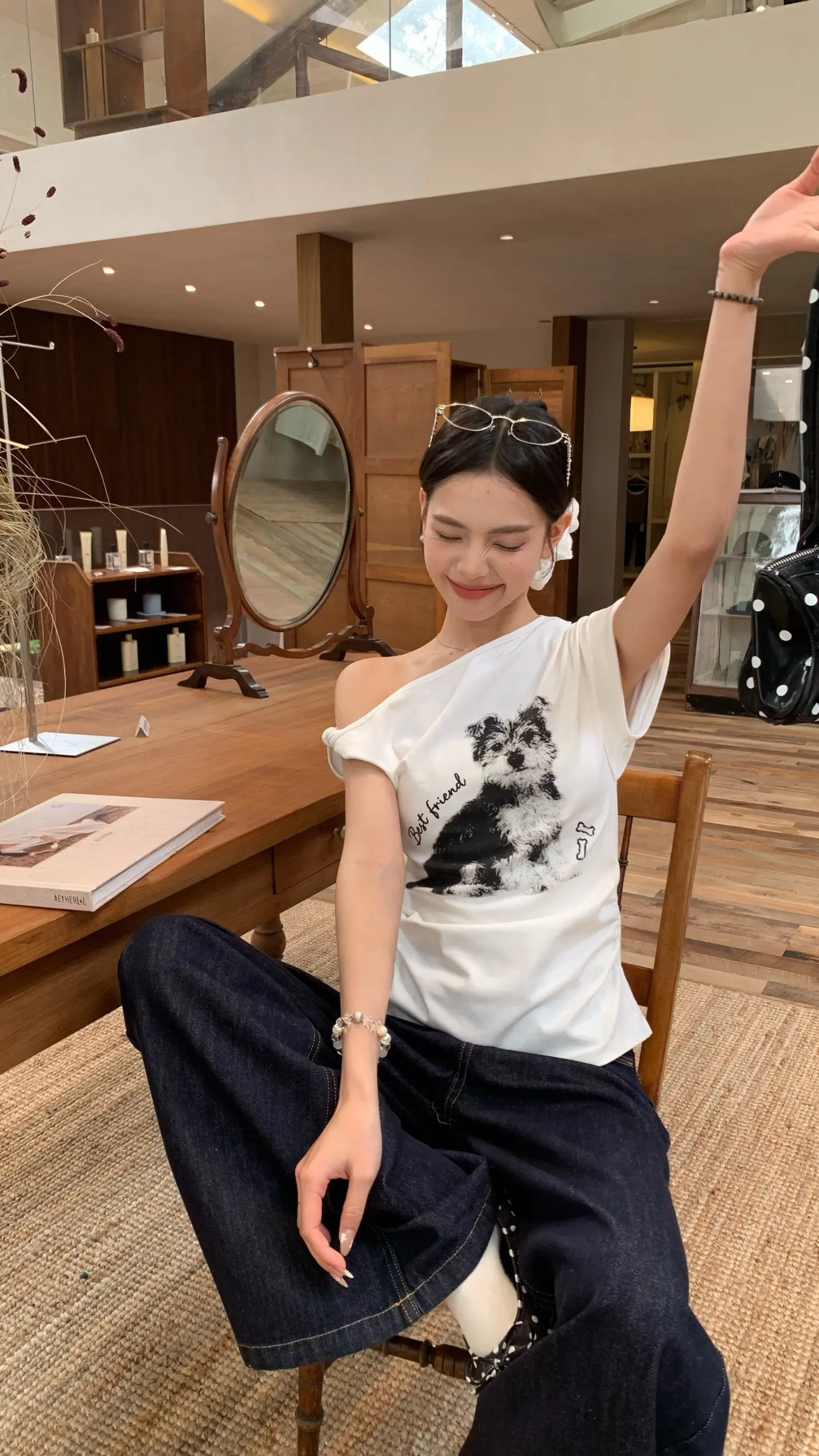 好喜欢这种清爽简约的穿搭～