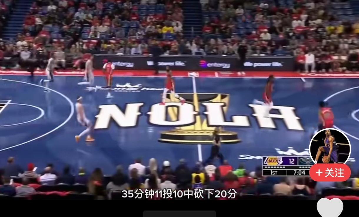 艾顿高效发挥却还是个软蛋，
艾顿不愧是虐菜高手，
今天打鹈鹕艾顿又爆发了，
全场