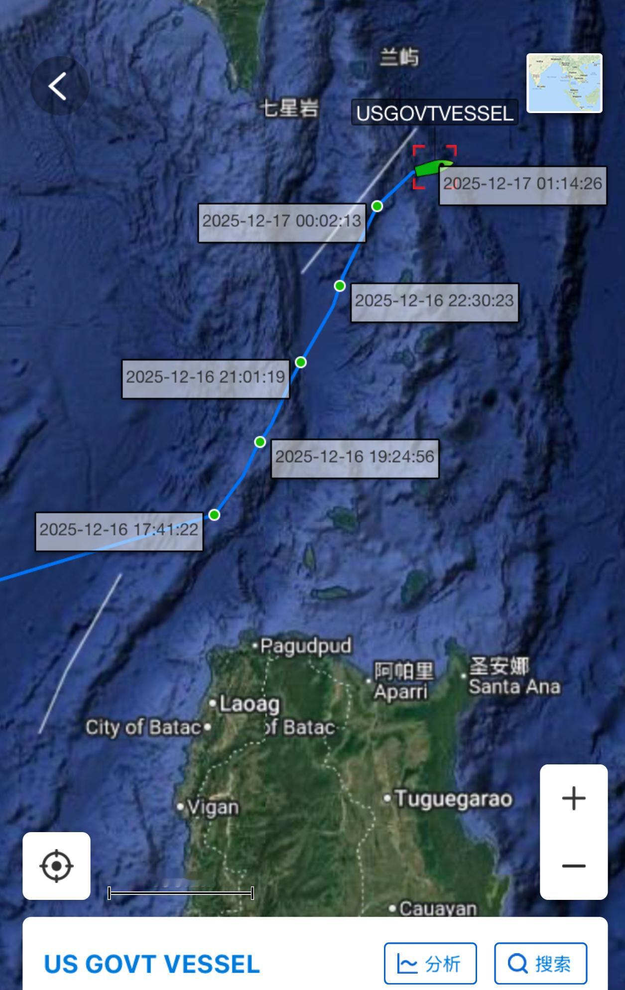 的黎波里号离开南海——AIS信号显示，12月16号，美国海军的黎波里号(LHA-