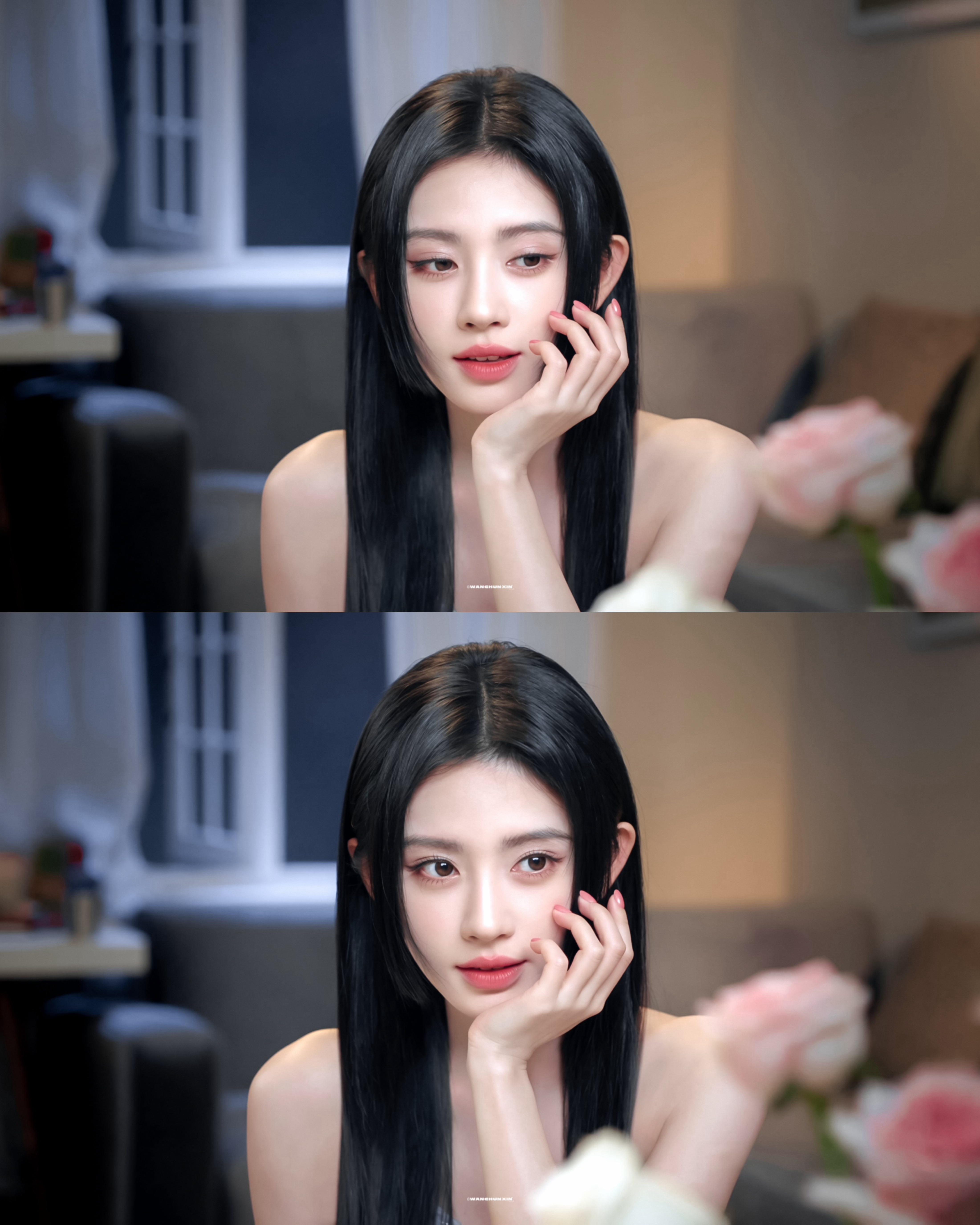 贪恋你发间垂落的薄紫 ​​​