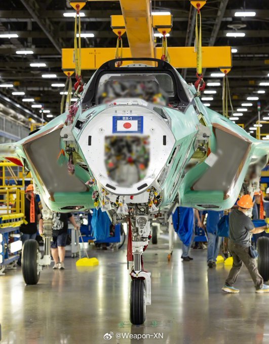 #兵器影像[超话]# 小鬼子也害怕泄密，开始打码了——日本第一架 F-35B“B
