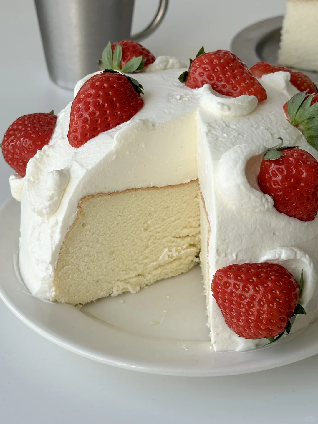 圣诞甜品🍓用电饭煲也可以做草莓奶油蛋糕