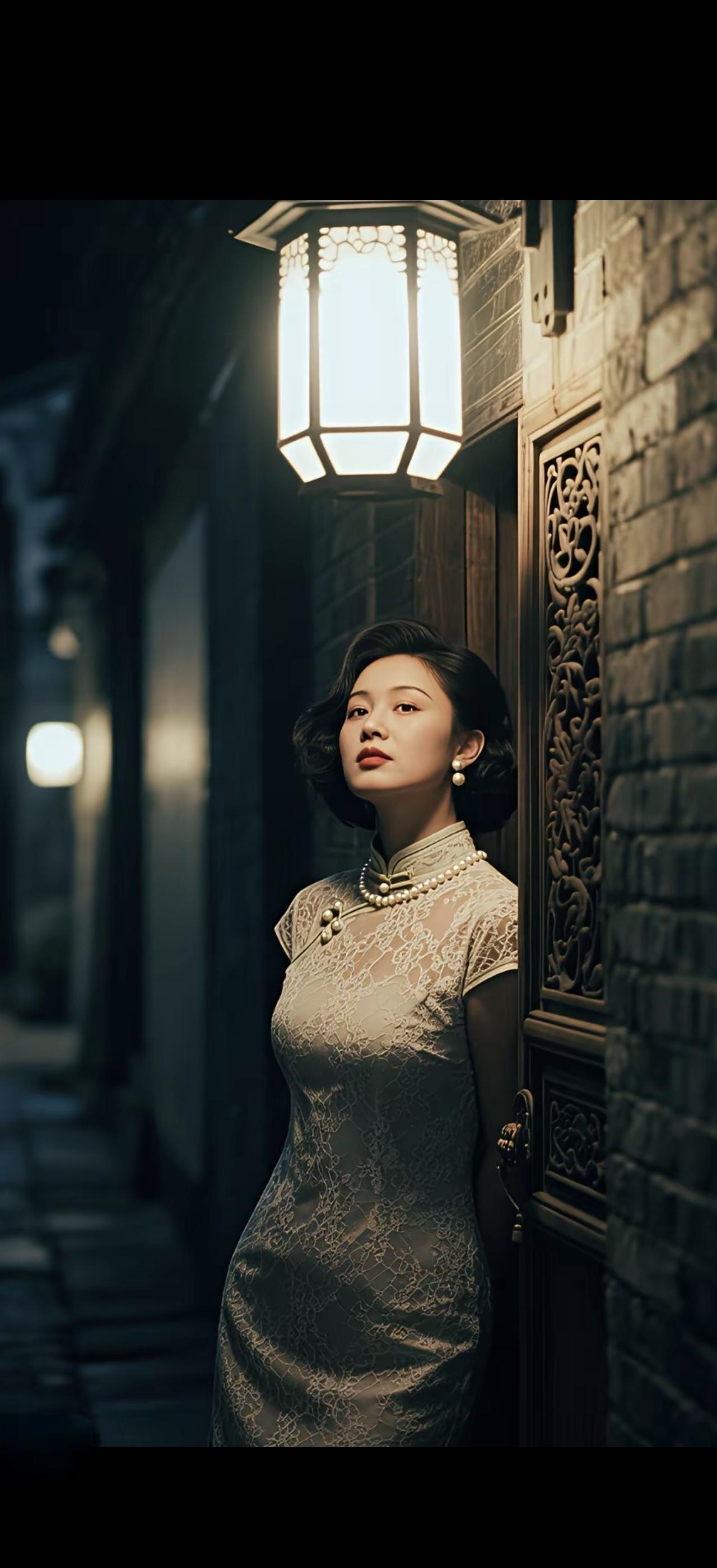 月色如水，佳人倚门。