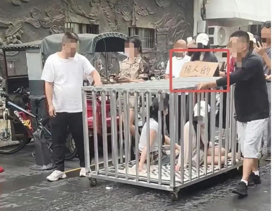 前几天刷到个离谱的新闻，几个男的为了当网红赚流量，故意把两个女子关在铁笼子里拉着