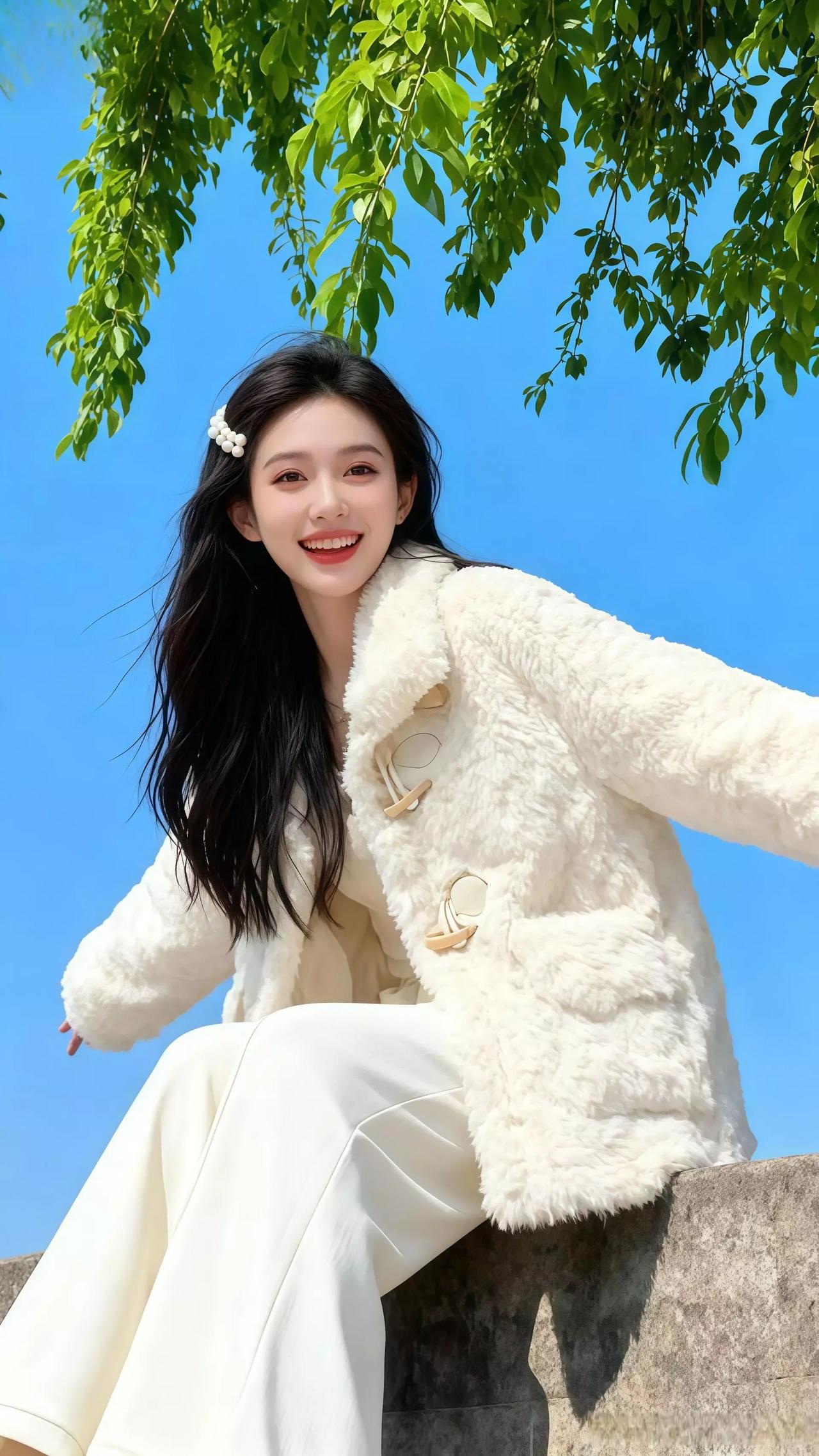 广东一校花，青春靓丽，貌美迷人，绝世佳人不过如女大学生校花 校花 绝色校花 青涩