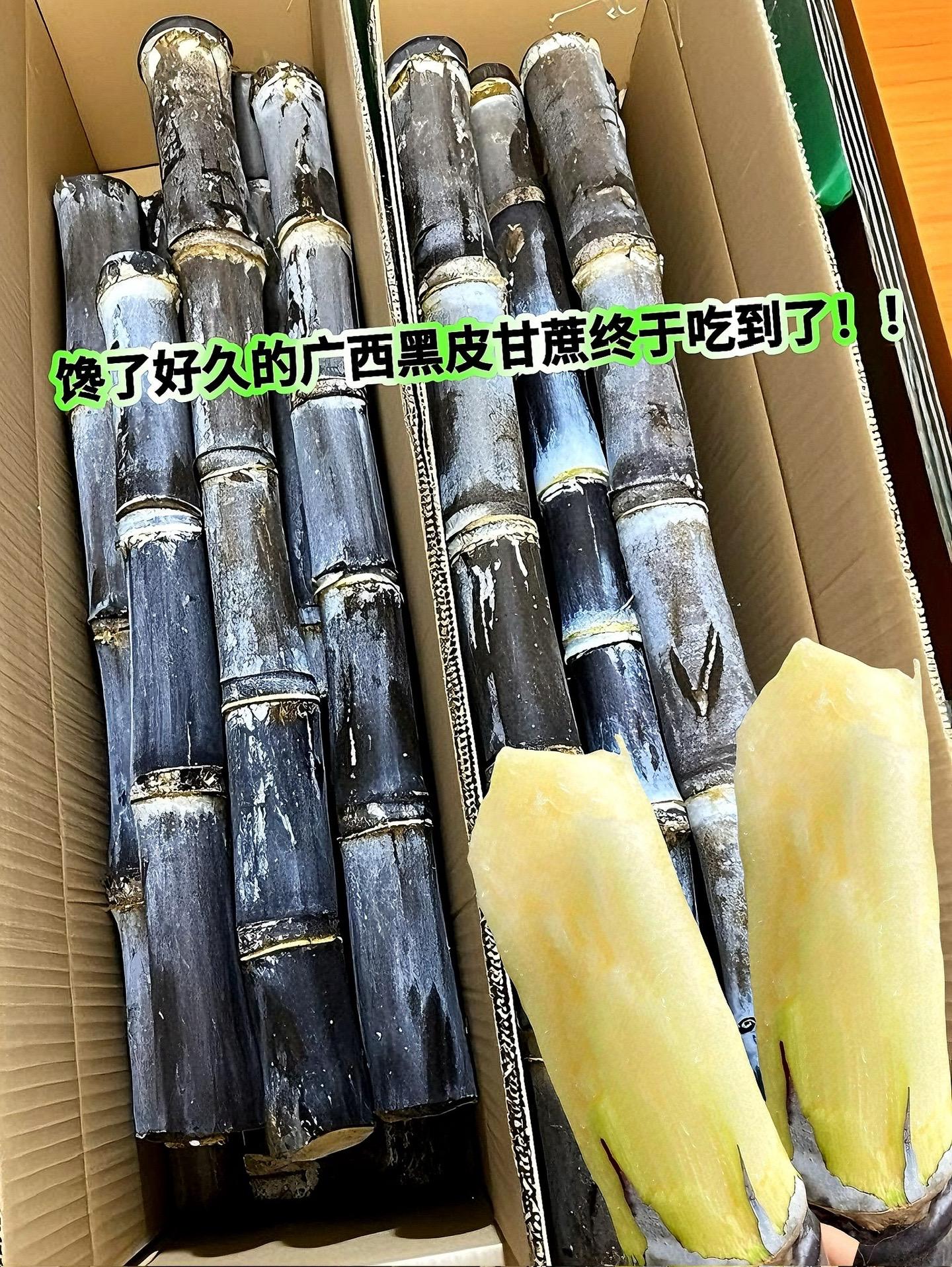 快快快广西产的黑皮甘蔗，甘蔗里的扛把子巨甜巨好吃 我家每年都会回购的广...