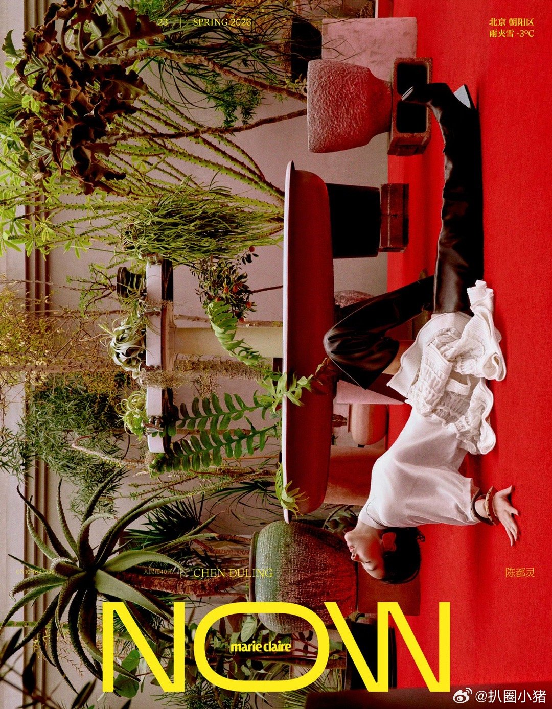 陈都灵MarieClaireNOW春季刊封面预热来啦！期待嘟嘟的表现