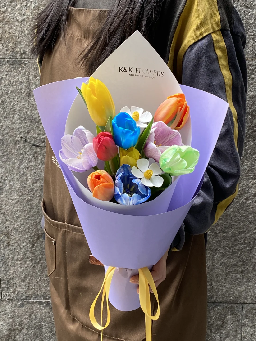 一早送往301医院的多巴胺郁金香花束💐