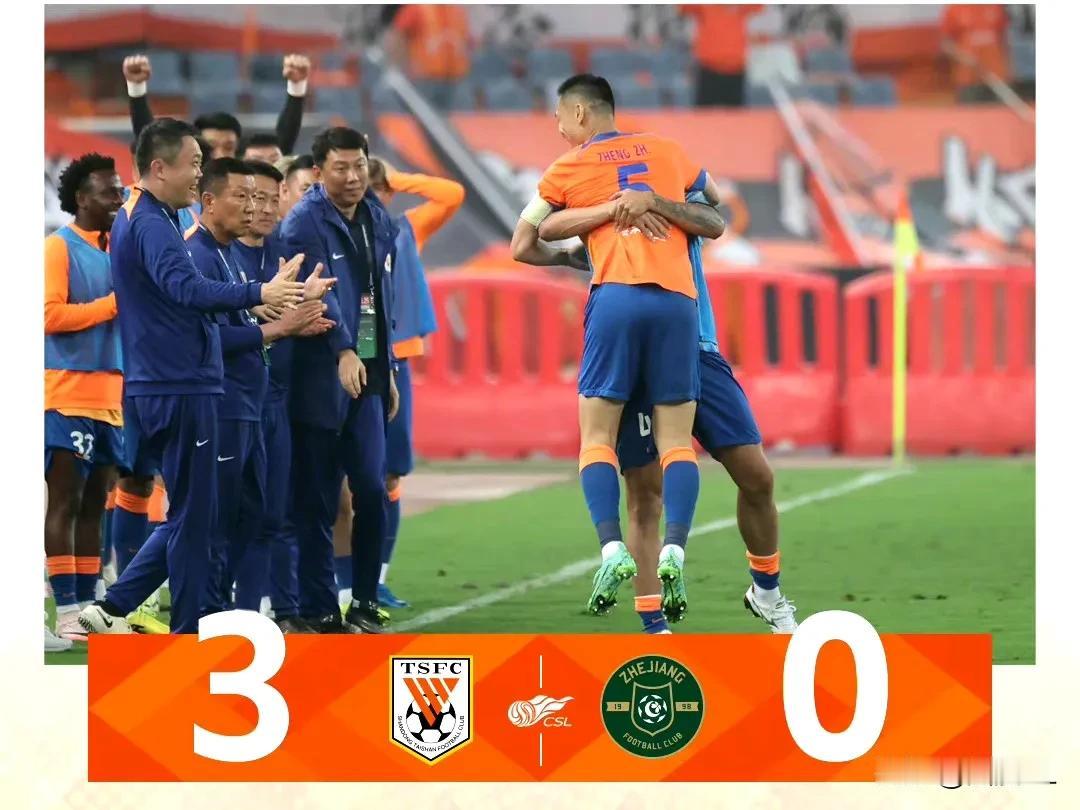 没太大争议吧？3:0完胜浙江，看到了泰山队三个第一:
  中超第一外援，克雷桑，